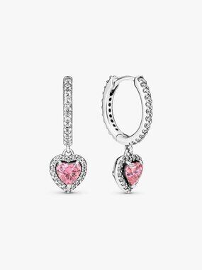 Pandora Sparkling Halo Heart Hoop Earrings